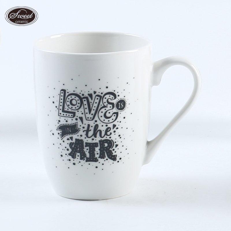 Mugs Wholesale 11oz Minimalist Porcelain Custom cute cat Mug with Color Inner Sublimation Ceramic Coffee Cup with Handle