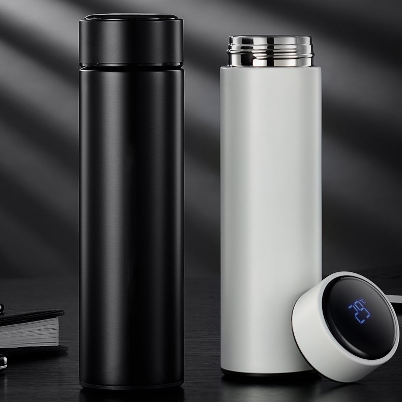 450ml Smart Temperature Display Stainless Steel Smart Water Bottle Logo Custom Double Wall Insulated Thermal Cup Vacuum Flask