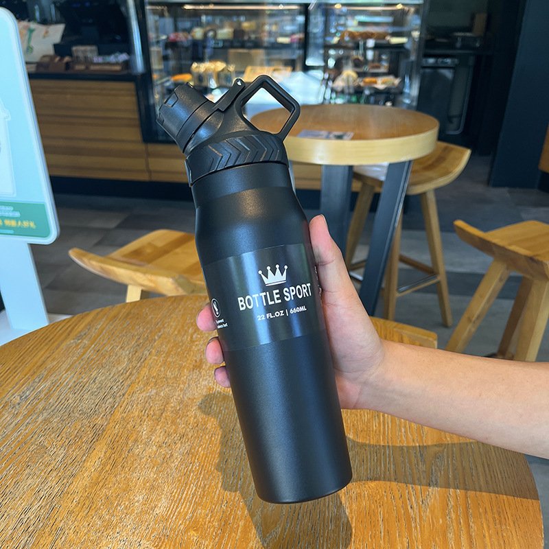 DD1990 Portable Handle Space Cup GYM Sports Leak Proof Water Bottles Thermos Stainless Steel Double Wall Vacuum Flask Bottle