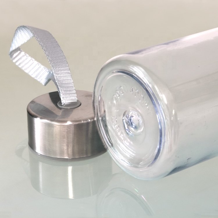 Custom Logo Plastic Water Bottle with lid and rope