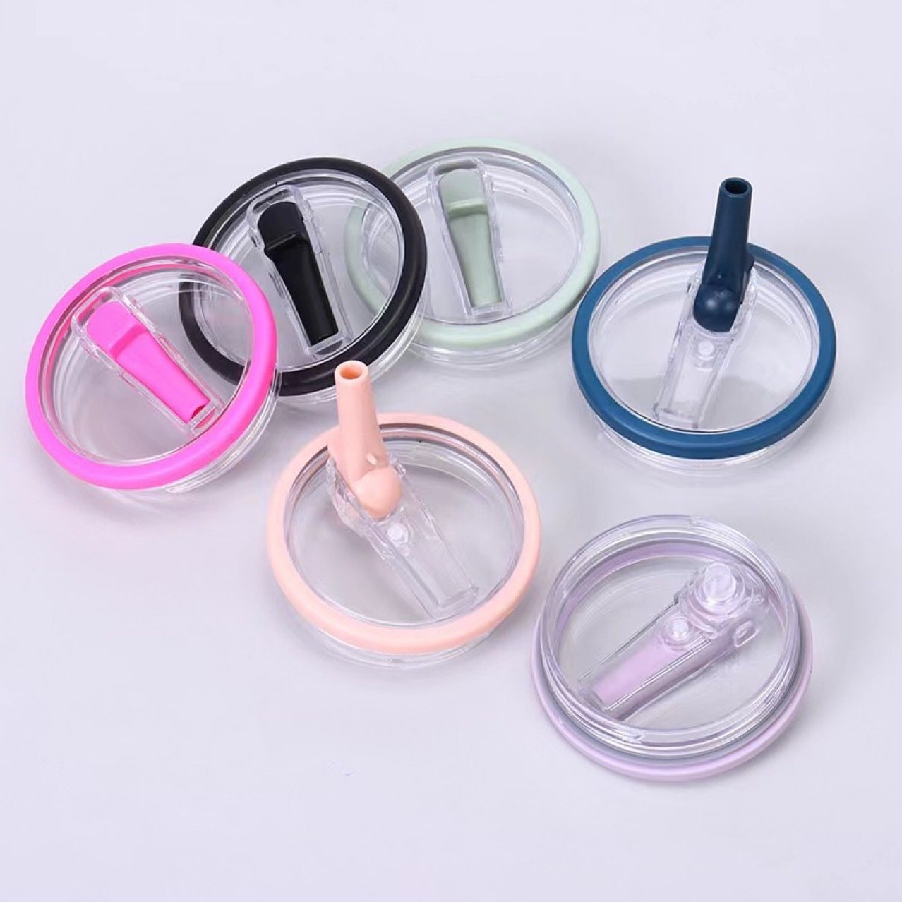 BPA Free 40oz Mug Replaceable Tumbler Flip Plastic Straw Lid Spill Proof Anti-overflow Leakage Prevention Thermos Reusable Cover