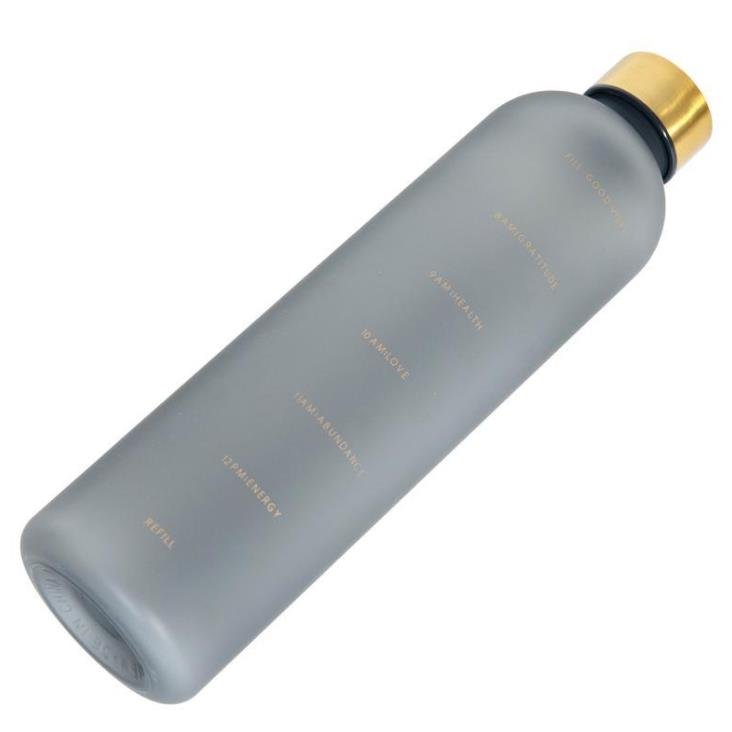 Ready to ship water Bottle With Time Marker - 32 OZ, 1 Liter, Water Bottles With Times To Drink BPA Free Frosted Plastic