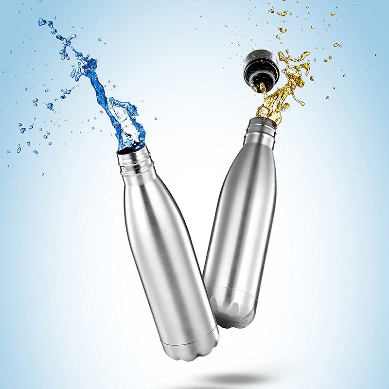 Swelling Cola Bottle Vacuum Insulated Flask 750ml Food Grade Stainless Steel Water Bottles