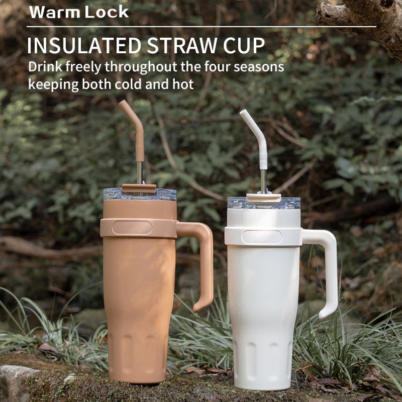 Sublimation Mug 50oz Tumbler Stainless Steel Double Wall Reusable Insulated 40oz Tumbler with Handle Water Cup Tableware