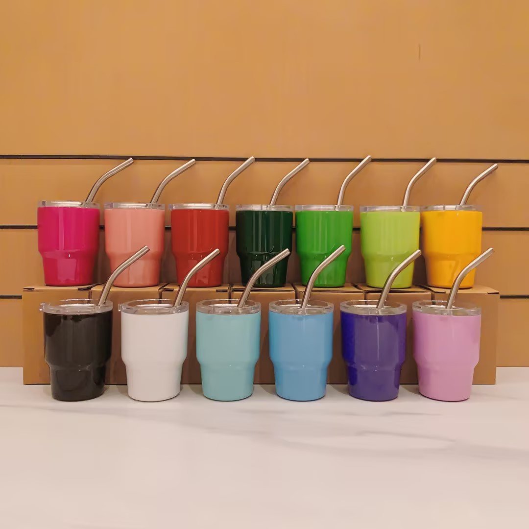 Metal Sublimation 2oz 3oz Mini Stainless Steel Water Bottles Mugs Tumbler Cups Shot Glass