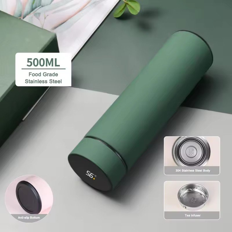 Factory Direct Sale 500ml Stainless steel Termos De Agua Flask Bottle Termos Digitales Smart Water Bottle