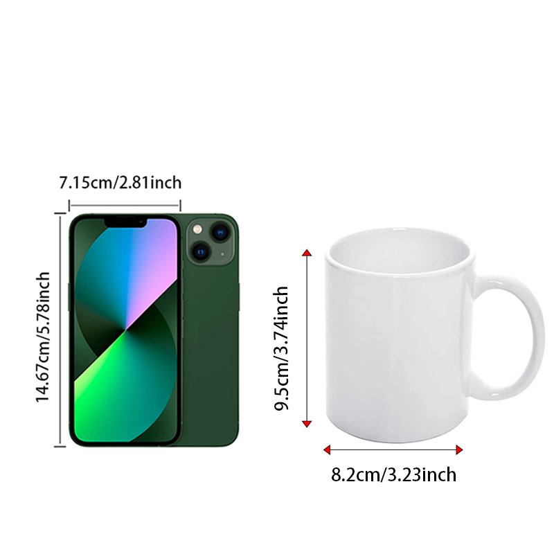 USA Warehouse 11oz White Sublimation Blank Tumbler Coffee Mugs 11 oz Ceramic Mugs With Handle For Christmas Gift
