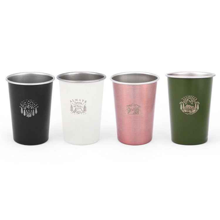 Hot Camping Mug Mountaineering Outdoor Camping Stainless Steel Portable Cup 350ML Beer Tea Coffee Cup