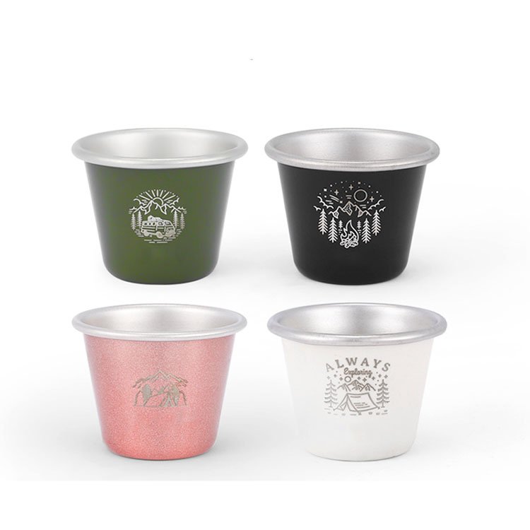 Hot Camping Mug Mountaineering Outdoor Camping Stainless Steel Portable Cup 350ML Beer Tea Coffee Cup