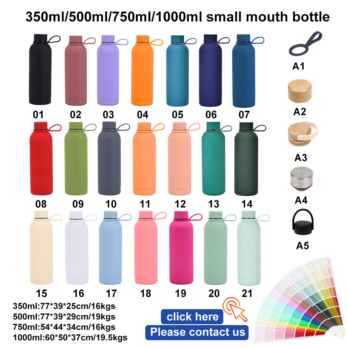 TY 350ml/500ml /750ml 304 Stainless Steel Narrow Mouth Vacuum Flask custom logo Thermal rubber paint sport small mouth bottle