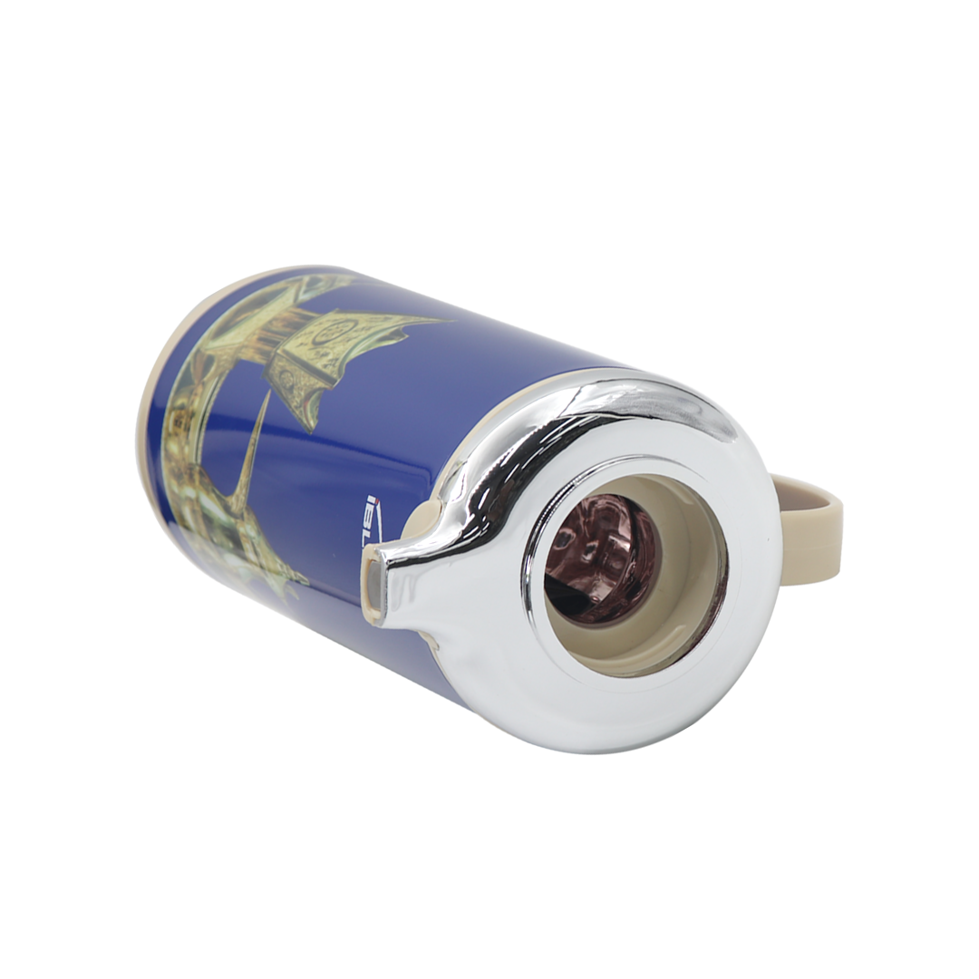 High Class Customized pattern logo acceptable Iron Body Glass Refill vacuum flask coffee pot Suitable Household Camping Party