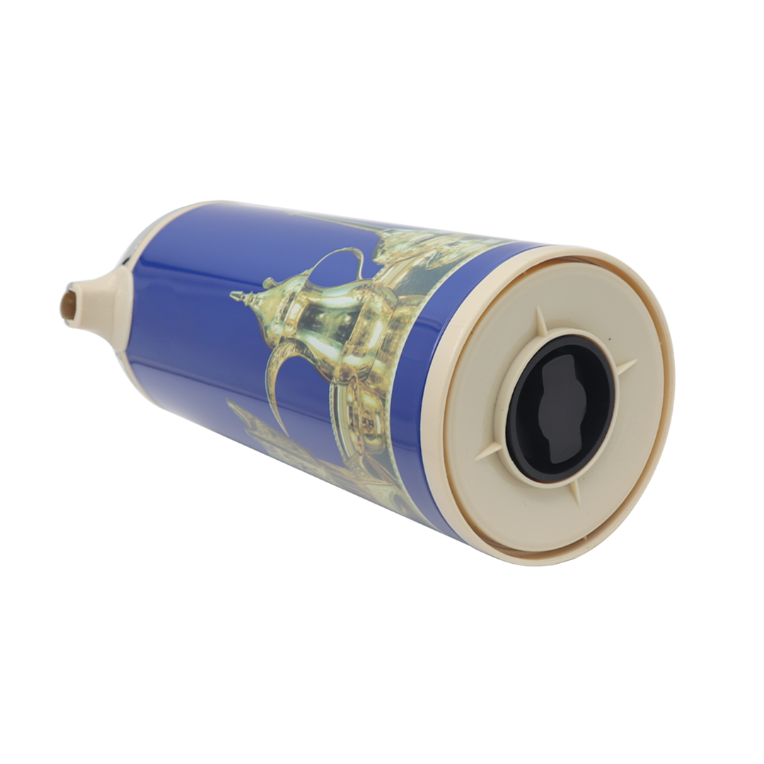 High Class Customized pattern logo acceptable Iron Body Glass Refill vacuum flask coffee pot Suitable Household Camping Party