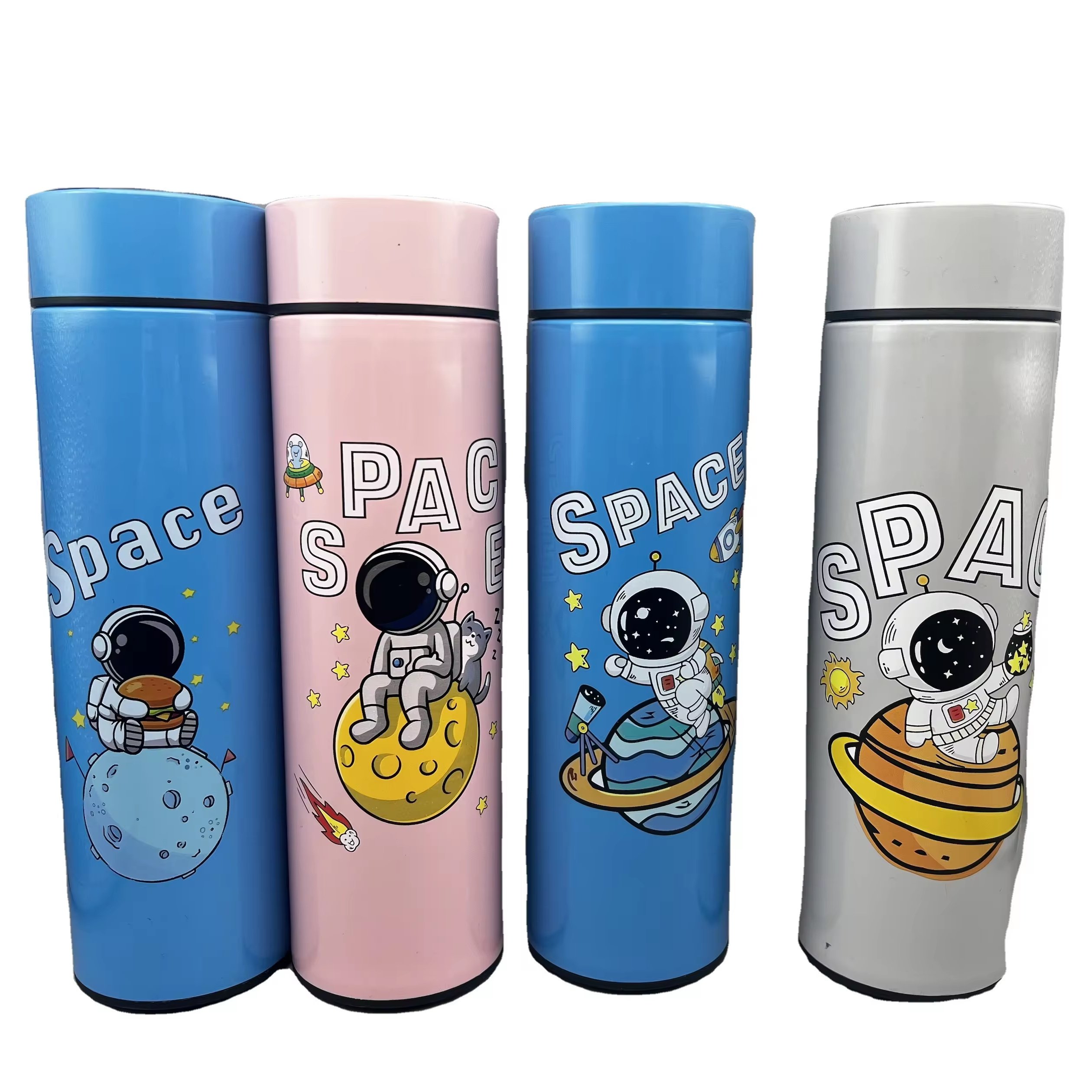 Custom Logo Screen Printing Sublimation 500ml LED Temperature Display Straight Cup Insulated Thermos Bottle Vacuum Flask