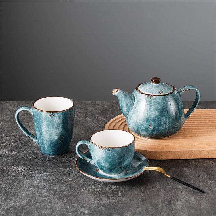 Modern Custom Logo 400ml Single Handle Drinkware Cup Color Glaze Coffee Cup Ceramic Coffee Mug for Gift