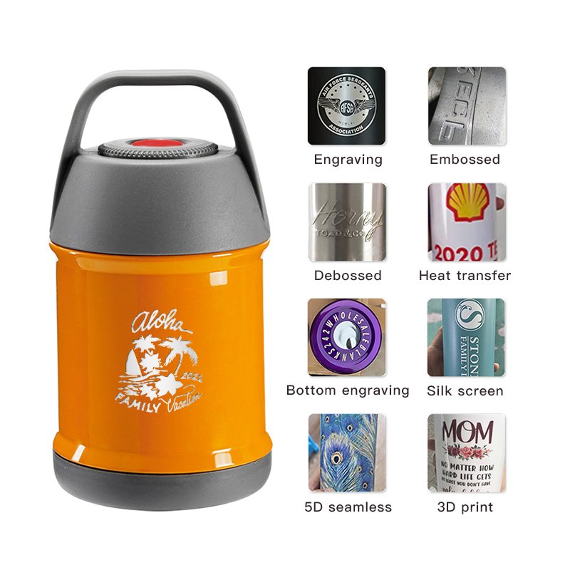 Custom logo Stainless Steel Double Wall Insulated Eco Friendly Lunch Box Bento vacuum flask Thermo Food Jar