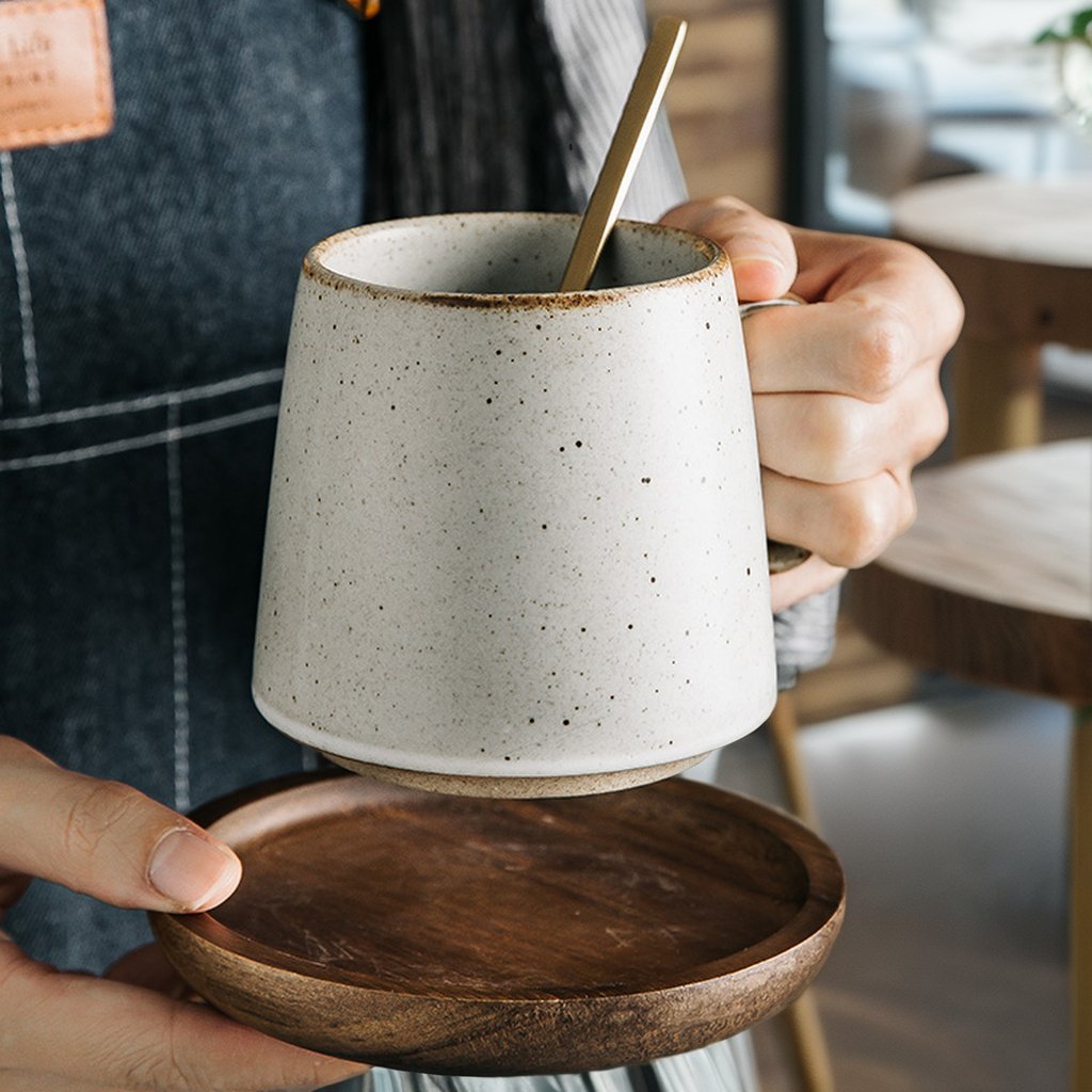 High Quality Japanese Style Porcelain Tea Cup / Glazed Design Cappuccino Coffee Cup Personalization Custom Logo Ceramic Mug