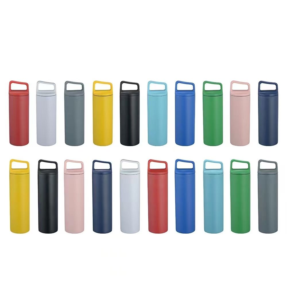 NEW model 480ml/600ml double wall stainless steel insulated vacuum flask water bottle with handle