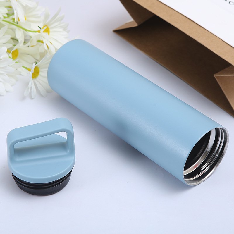 NEW model 480ml/600ml double wall stainless steel insulated vacuum flask water bottle with handle