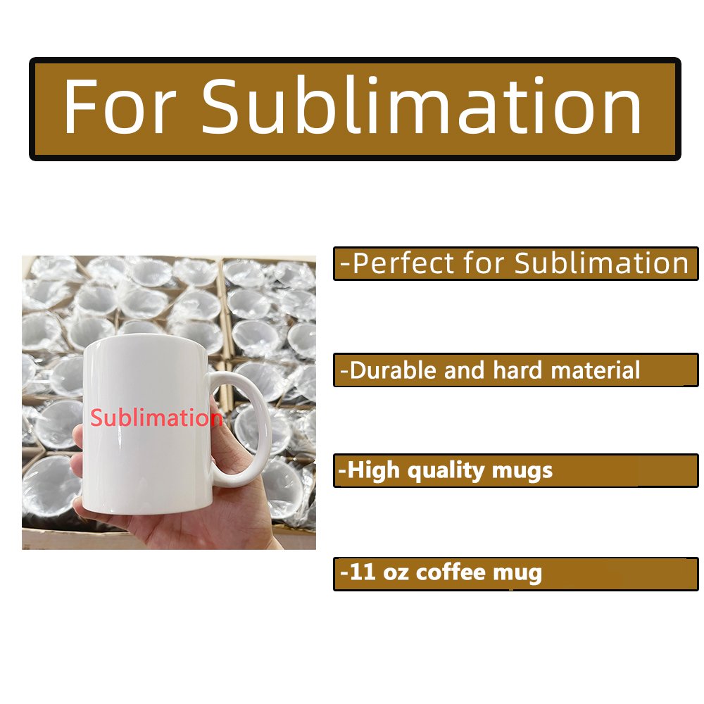 Sublimation mug 11oz Blank Plain Custom Coffee mugs With Logo For Sublimation Printing Bulk White Ceramic 11 Oz Sublimation mug