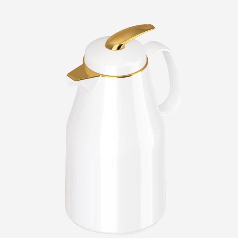 Custom 1L Arabic Style Vacuum Coffee Flask Thermos Kettle Glass Inner Vacuum Flask Arabic Coffee Pot Thermos