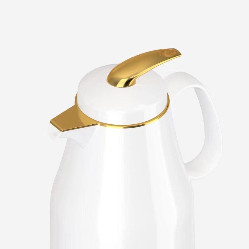 Custom 1L Arabic Style Vacuum Coffee Flask Thermos Kettle Glass Inner Vacuum Flask Arabic Coffee Pot Thermos