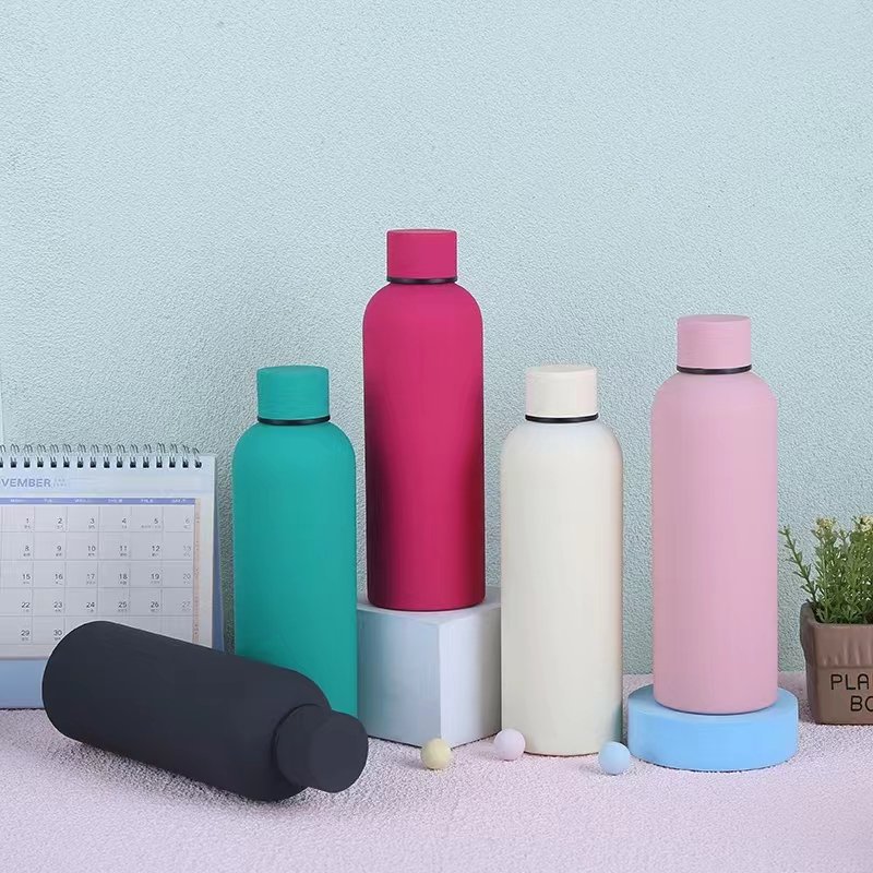 Hot selling 500ml cheap travel double wall insulated stainless steel sport drinking bottle and thermos vacuum flask