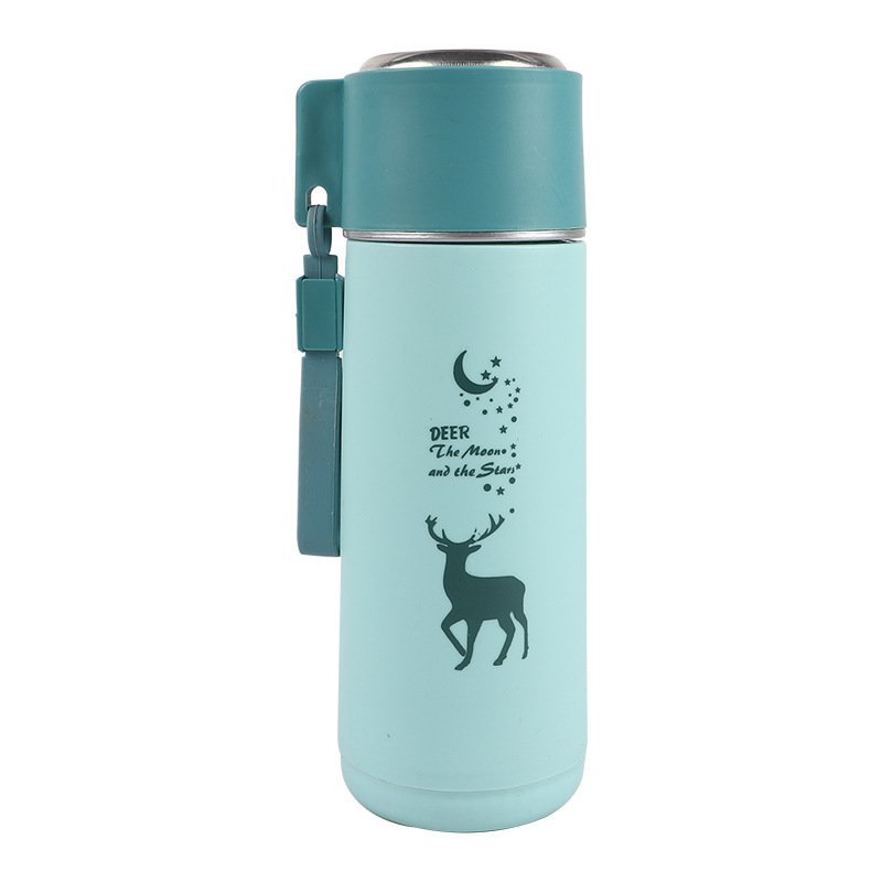 Wholesale Cute 450ml Starry Deer Plastic Glass Water Bottle Gift Advertising Cup Commemorative Printing Promotion Cup Bottle