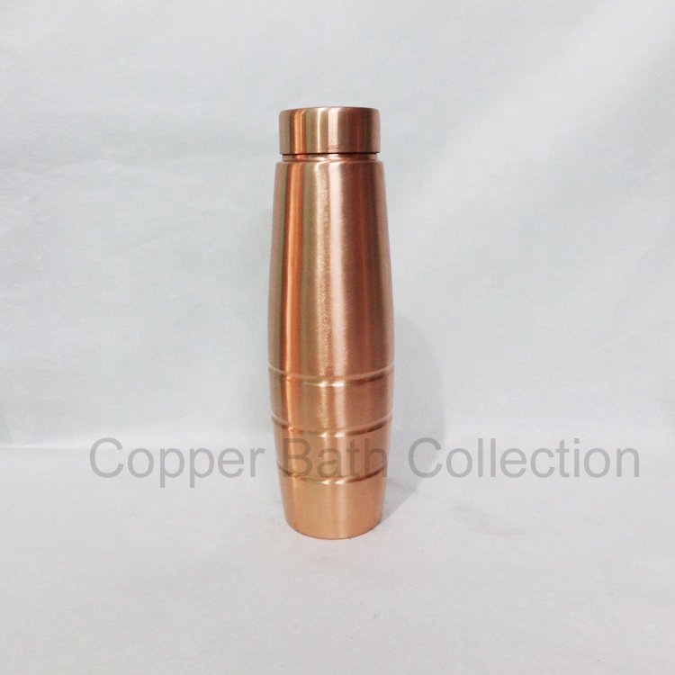 Smart Grip plastic Sipper copper water bottle with matt polish copper range hundred percent copper customized water bottle