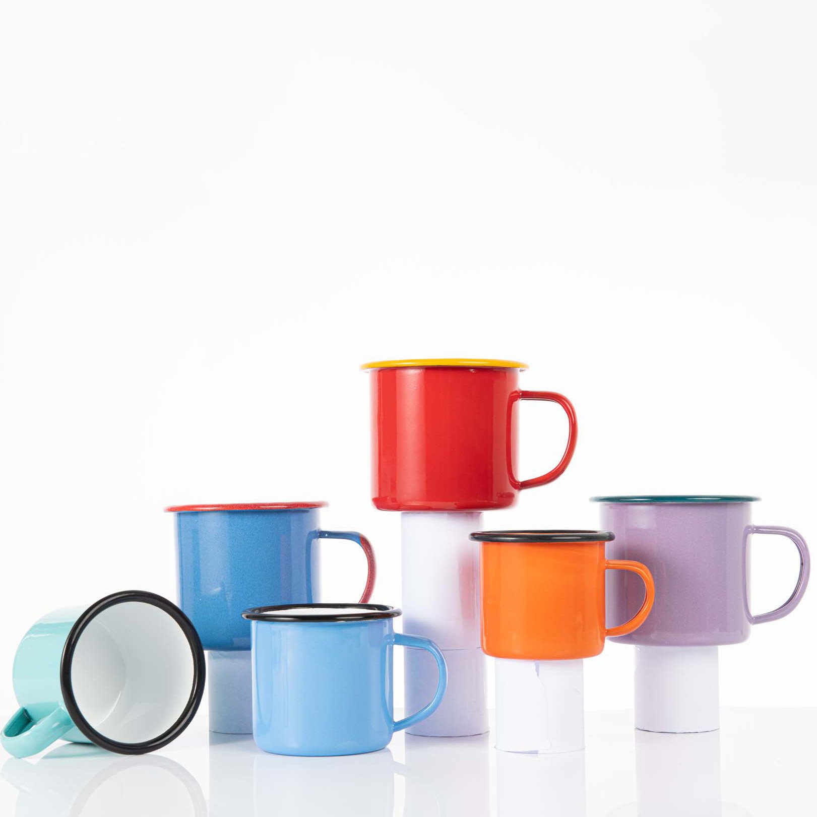 wholesale custom logo color size 12oz 15oz sublimation camping tea coffee enamel cup mug