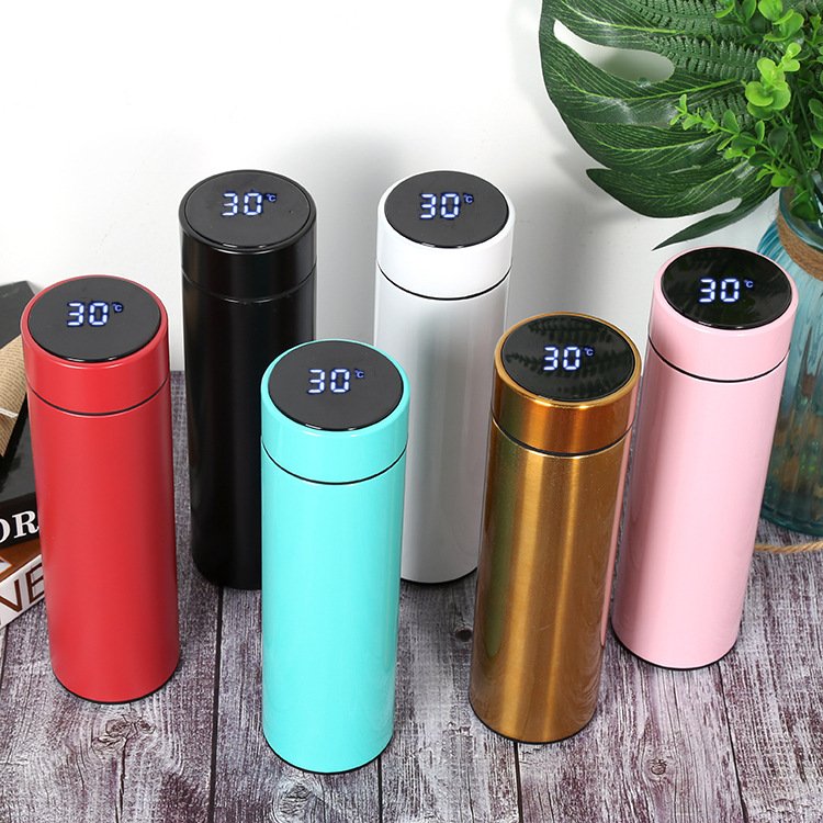 2023 Digital 500 Ml Vacuum Flasks With Led Temperature Display Stainless Steel Termo Tumbler Smart Water Bottle