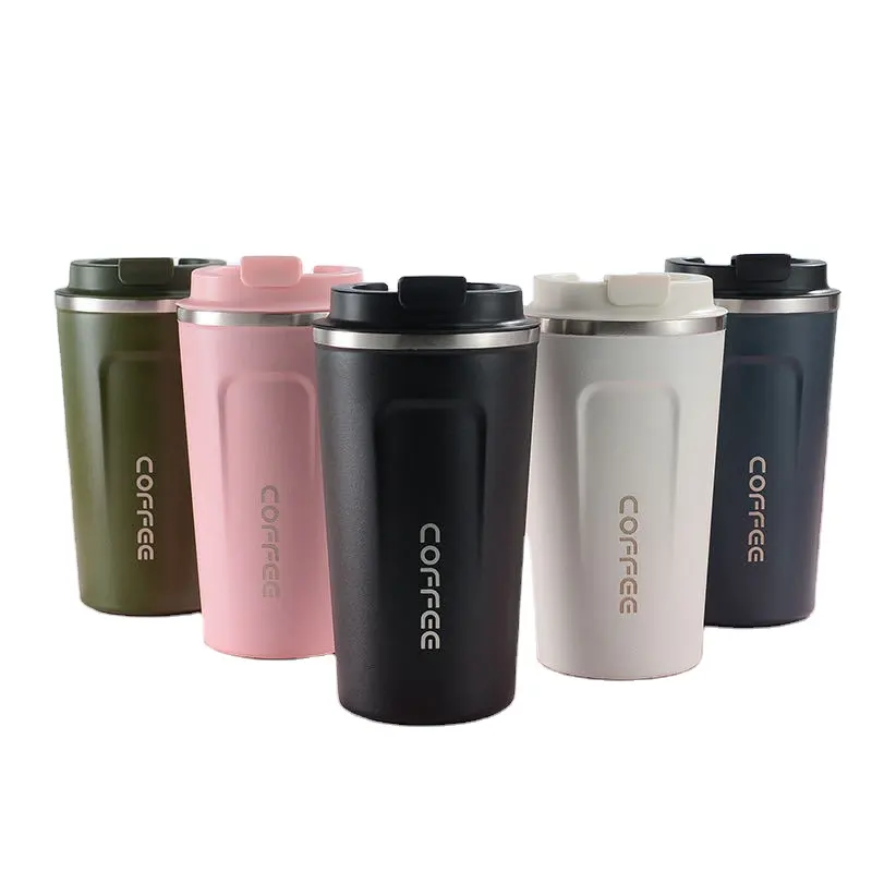 Double Walled stainless steel 380ml 510ml mugs metal thermos portable cup travel eacam 380ml stainless steel coffee cup