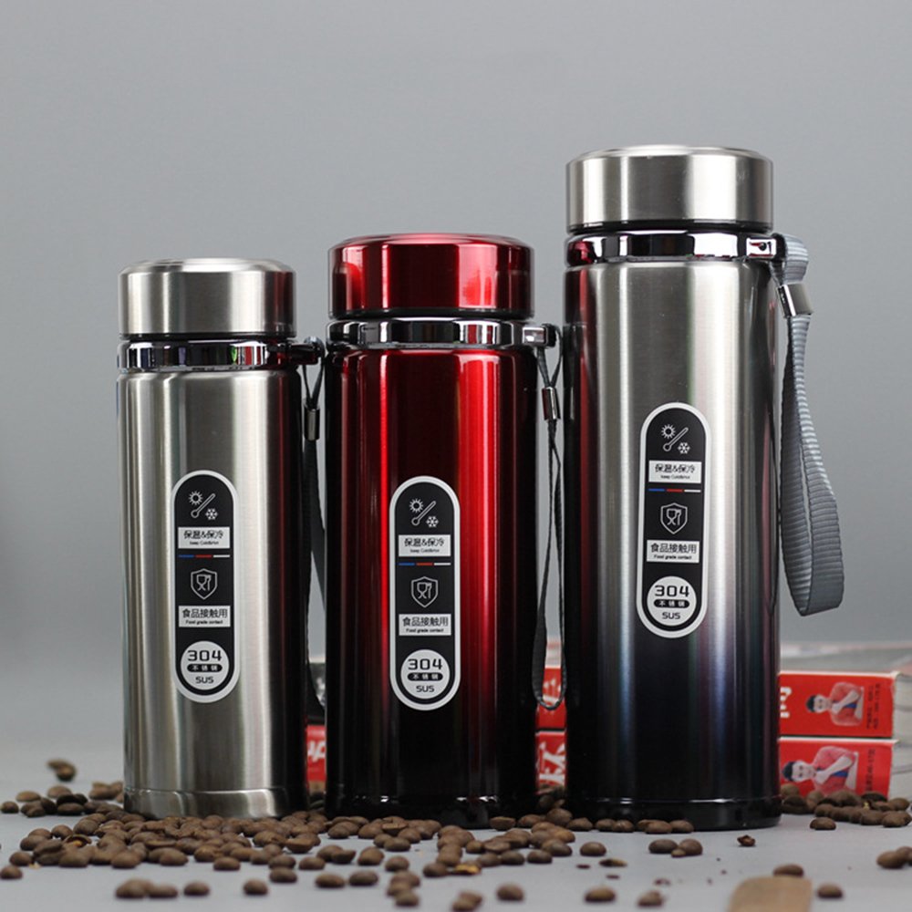 Wholes Hydro Stainless Steel Water Bottle with Rope Outdoor Gradual Color Tumbler Wide Mouth Hydro Sport Thermos Vacuum Flask