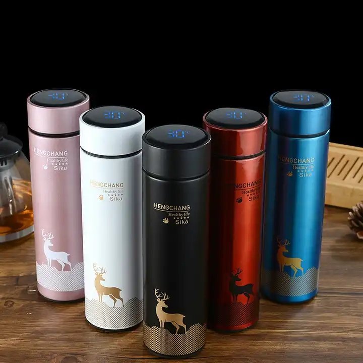 500ml Smart Water Bottle Led Digital Temperature Display Vacuum Flasks Stainless Steel Water Bottles