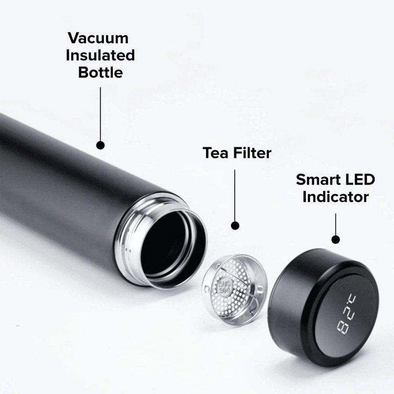 500ml Smart Water Bottle Led Digital Temperature Display Vacuum Flasks Stainless Steel Water Bottles