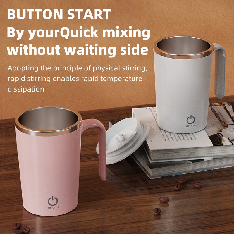 New Stock 400ML Automatic Electric Self Stirring Coffee Mug USB Charging Portable Coffee Mug With Handle