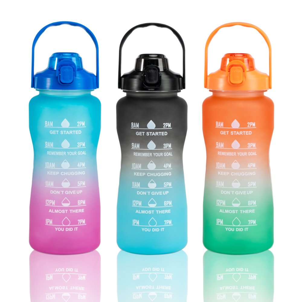 64 Oz Half Gallon Botella De Agua Motivacional 3 In 1Set Motivational Water Bottles Set 3 In 1 Water Bottle