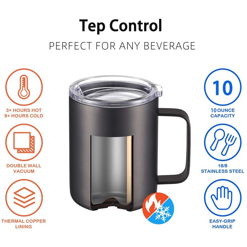 Custom Portable Luxury Bulk Reusable 12oz 14oz Double Wall Insulated Stainless Steel Travel Coffee Mug Tumbler Cup With Logo Lid