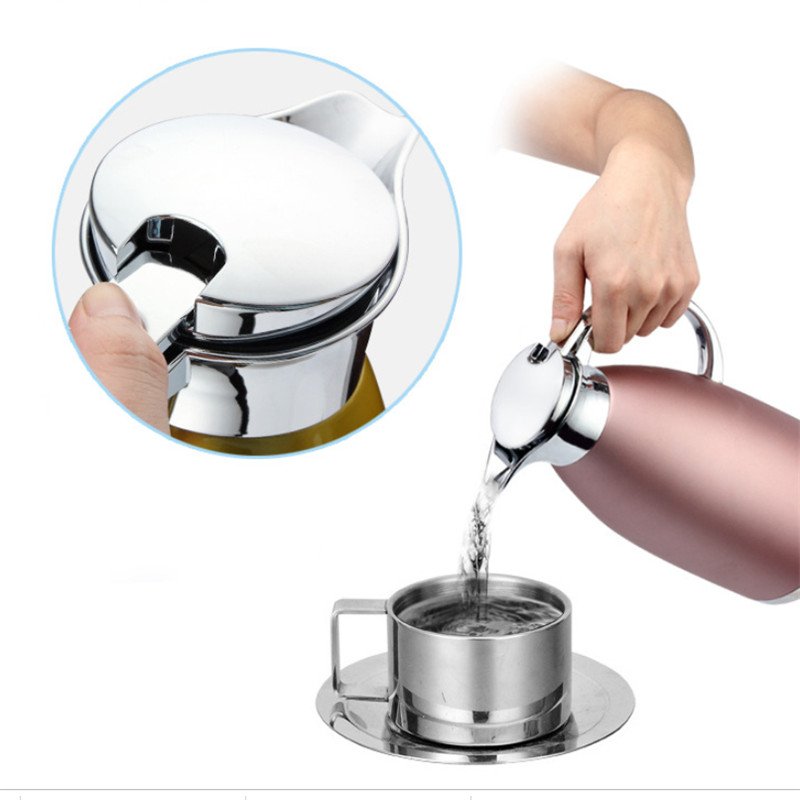 Stainless Steel Thermos Double Layer Insulated Vacuum Water Bottle Home Office Coffee Pot Tea Kettle Kitchen Supplies
