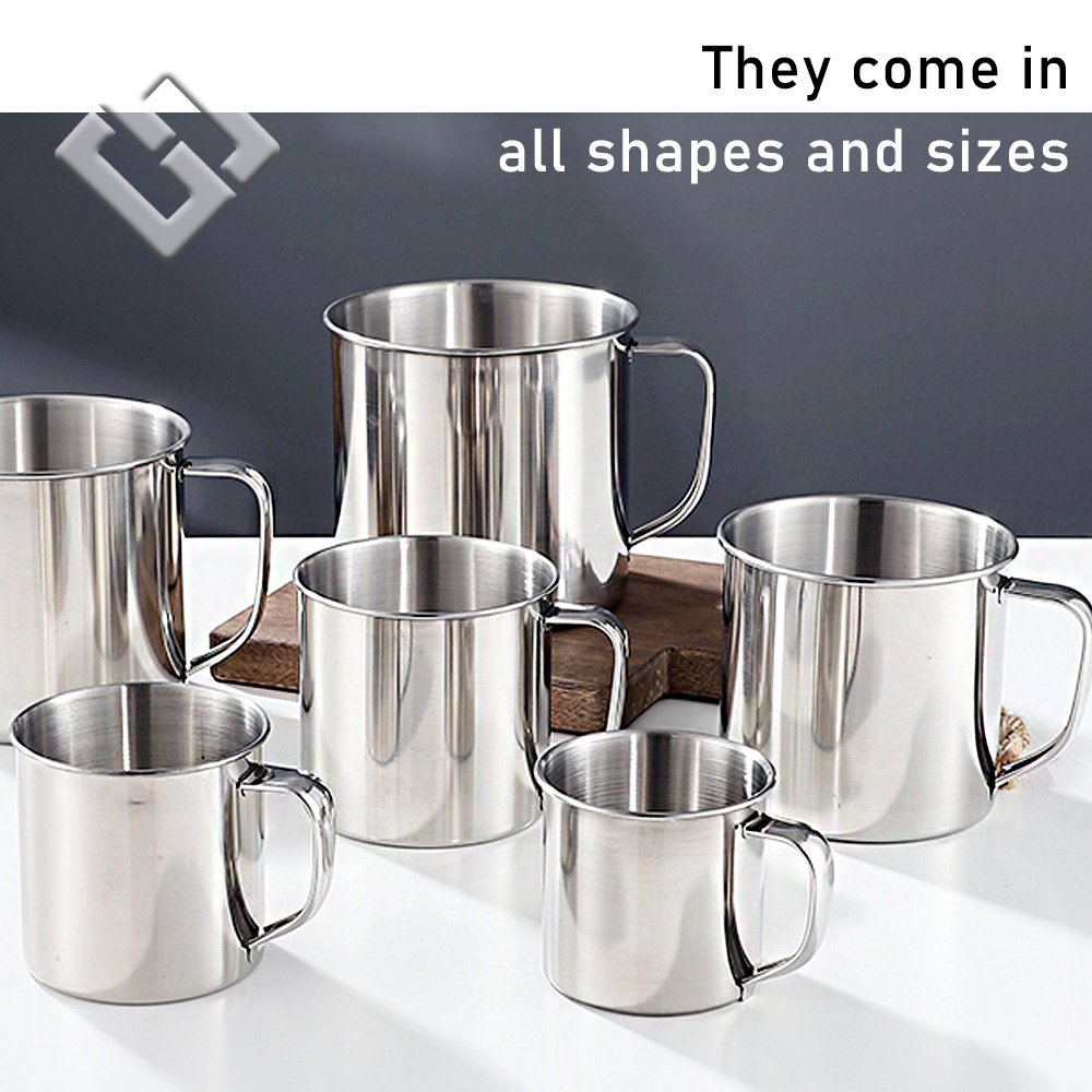 Camping Stainless Steel 304 Water Tea Coffee Mugs Handle Tumbler Cups With