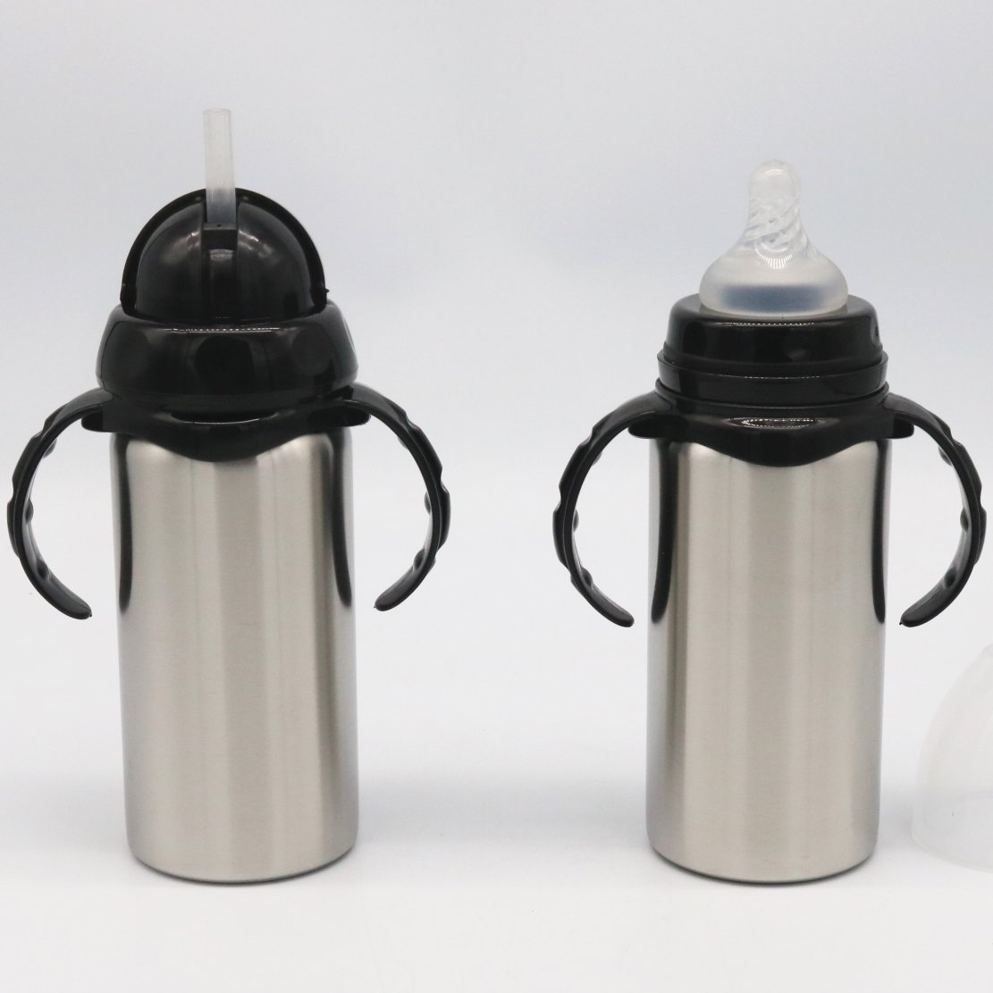 Eco-friendly 8oz Baby Warmer Vacuum Bottle Stainless Steel Thermos Baby Feeding Supplies With Straw Lid Baby Water Bottle