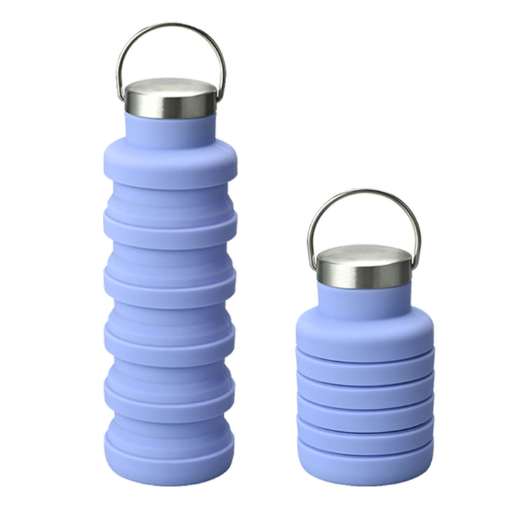 Foldable Water Bottle Reusable BPA Free Silicone Collapsible Water Bottle For Travel Gym Camping Hike