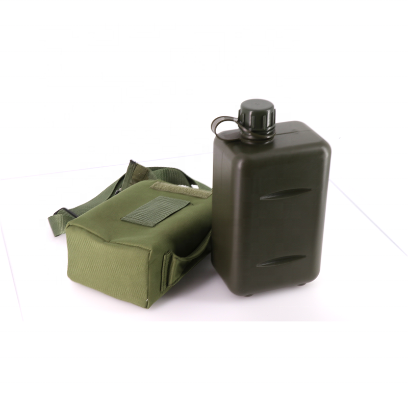 2 L Outdoor Portable Plastic Bottle Water Bottle with Sling Keeping Drink Hot Cold Plastic Square Olive Canteen Water Bottle