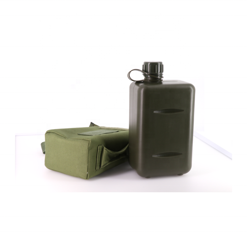 2 L Outdoor Portable Plastic Bottle Water Bottle with Sling Keeping Drink Hot Cold Plastic Square Olive Canteen Water Bottle