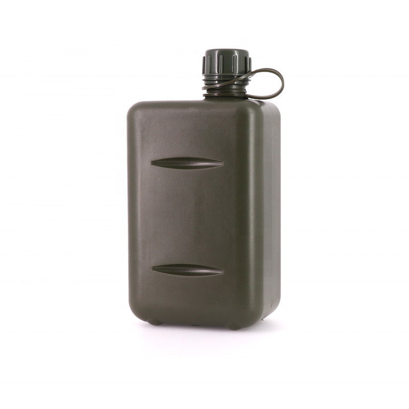 2 L Outdoor Portable Plastic Bottle Water Bottle with Sling Keeping Drink Hot Cold Plastic Square Olive Canteen Water Bottle