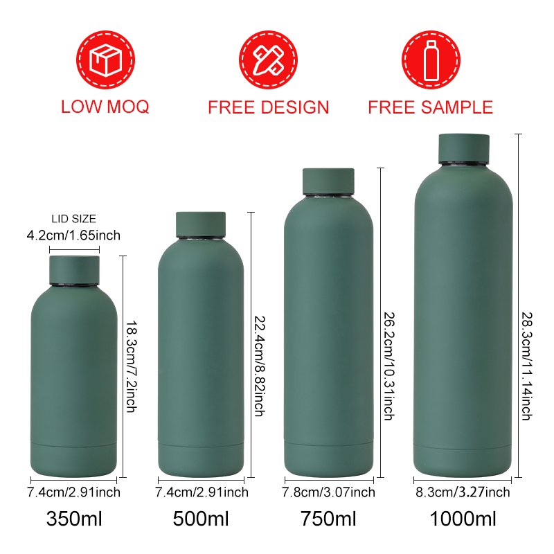 Custom logo 500ml stainless steel double wall outdoor sports portable vacuum insulated drink water bottle Class thermal flask
