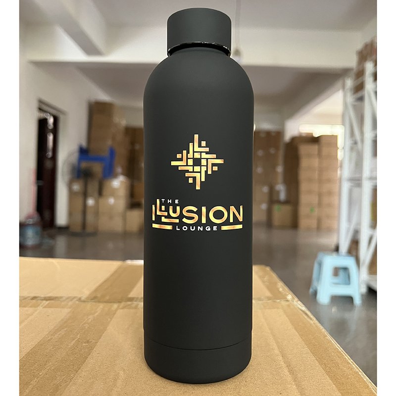 Custom logo 500ml stainless steel double wall outdoor sports portable vacuum insulated drink water bottle Class thermal flask