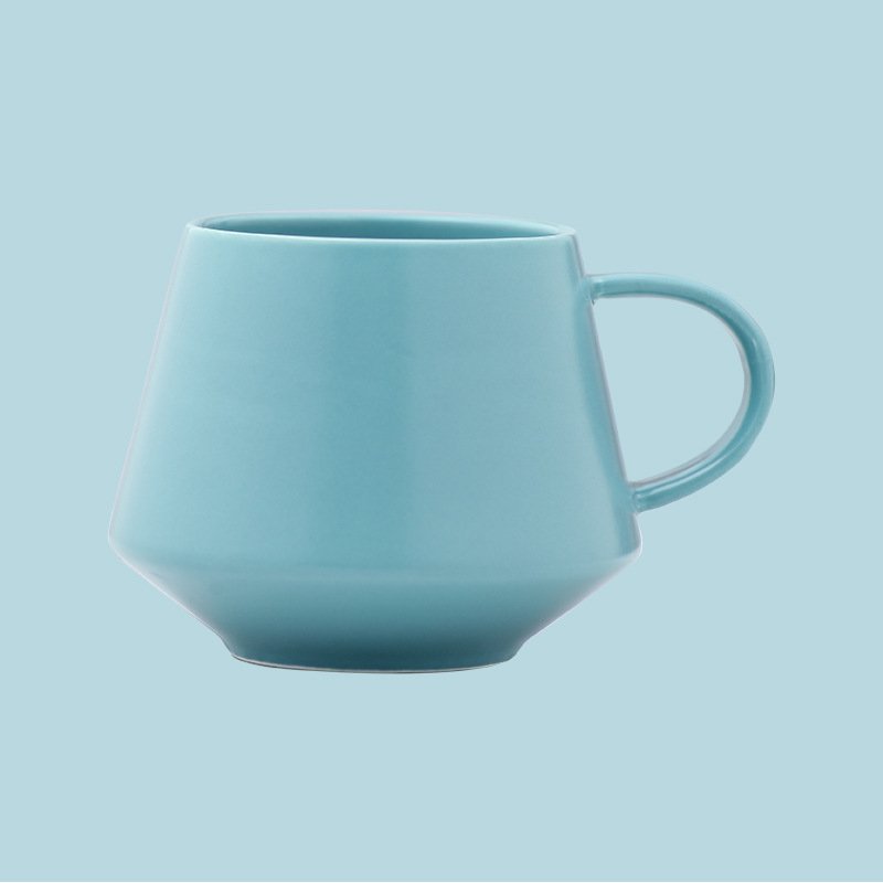 Nordic Simple Multicolor Makaron Ceramic Matte Coffee Mugs With Logo Household Pure Color Water Cup