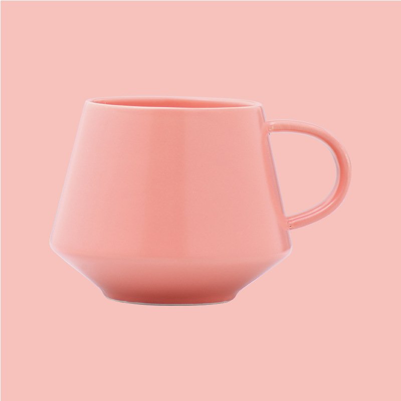 Nordic Simple Multicolor Makaron Ceramic Matte Coffee Mugs With Logo Household Pure Color Water Cup