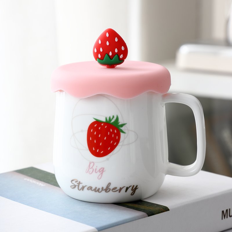 Wholesale nordic christmas Tea Coffee Mug With strawberry logo and silicone lid