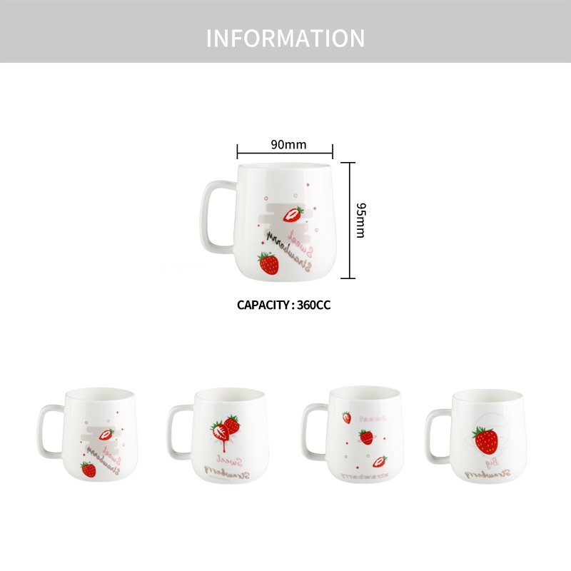 Wholesale nordic christmas Tea Coffee Mug With strawberry logo and silicone lid